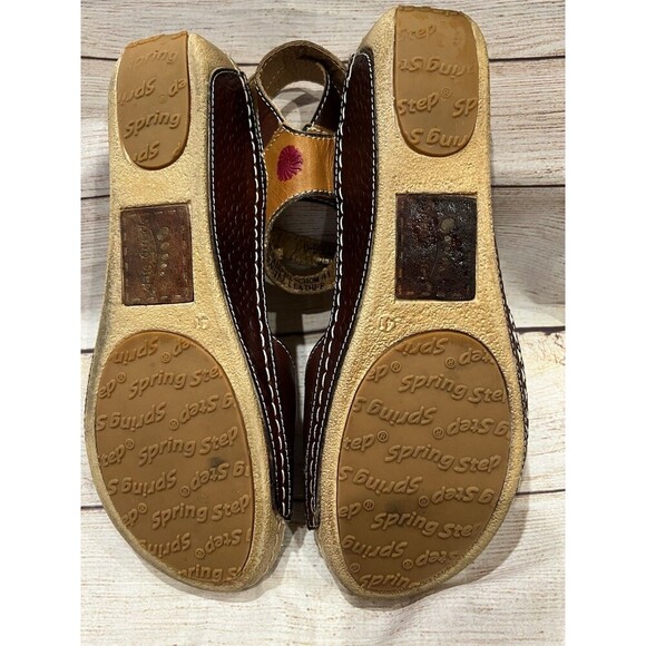 Spring Step Belladonna Colorful Leather Flower Wedge Sandals EU41 Fits US9.5/10 - Picture 8 of 12